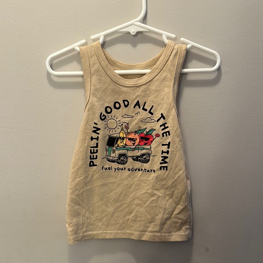 Garanimals Tan Graphic Tank Top with Vintage Vibe